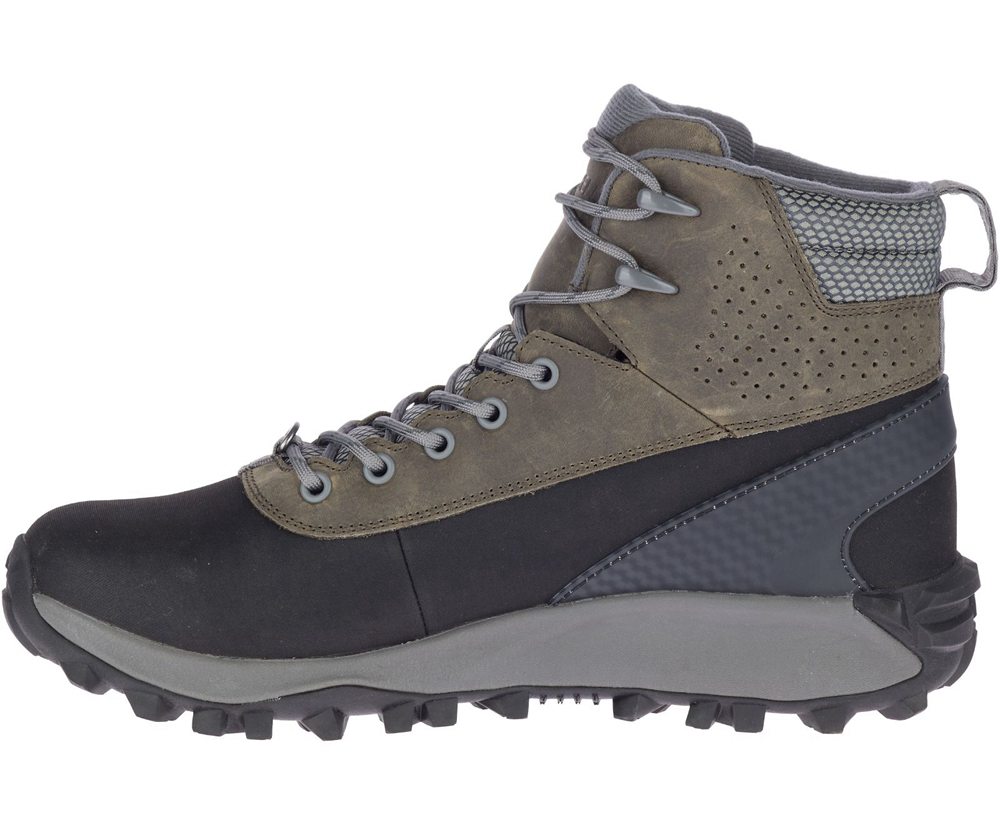 Merrell Boots Grey/Black - Thermo Kiruna Mid Shell Waterproof - Mens 46XIZEGMU
